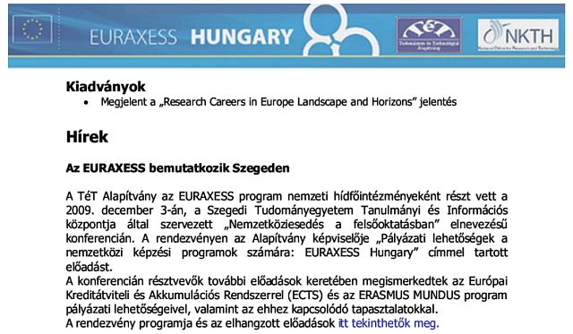 EURAXESS Szeged